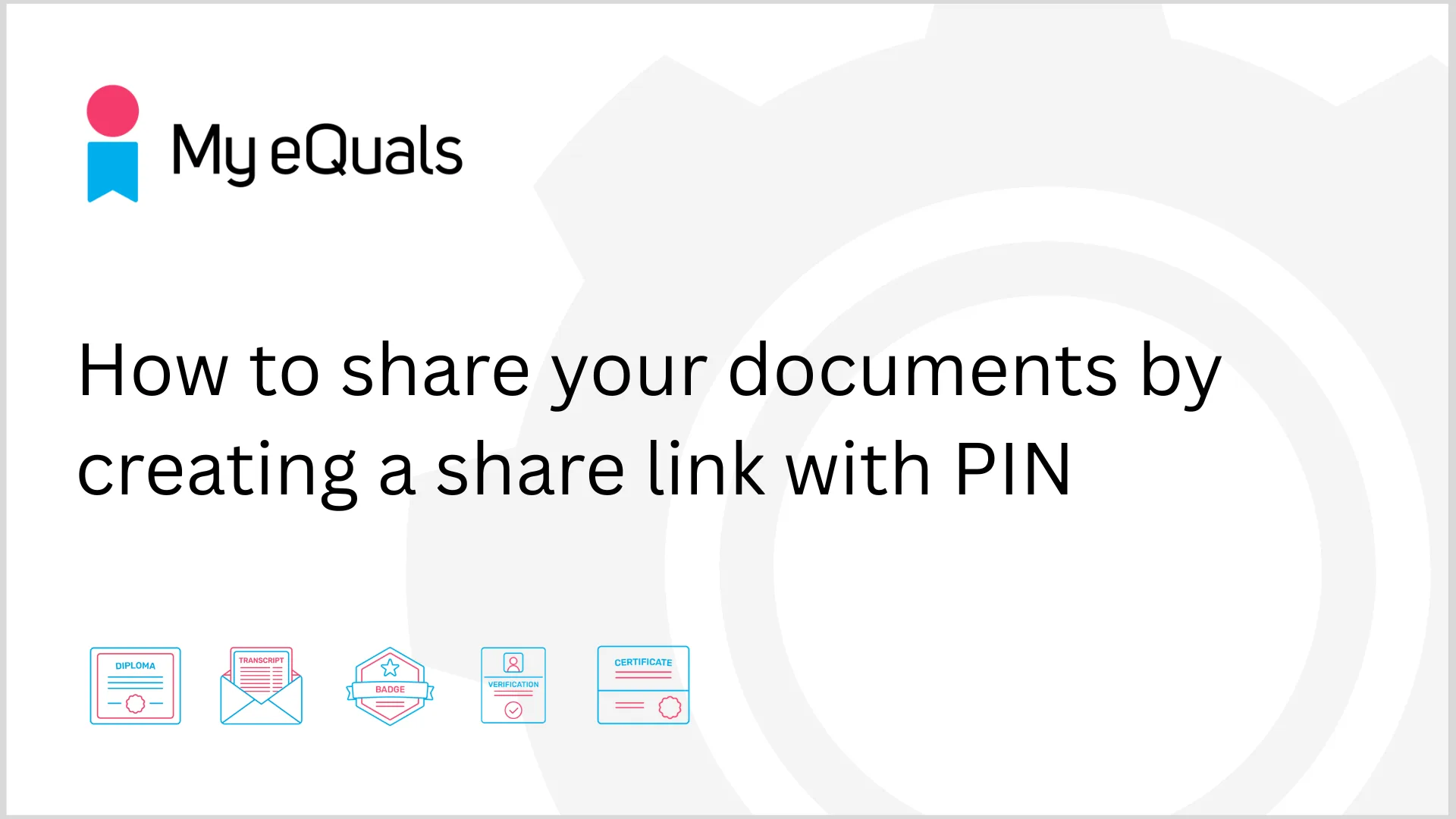 How to share your documents by creating a share link with PIN